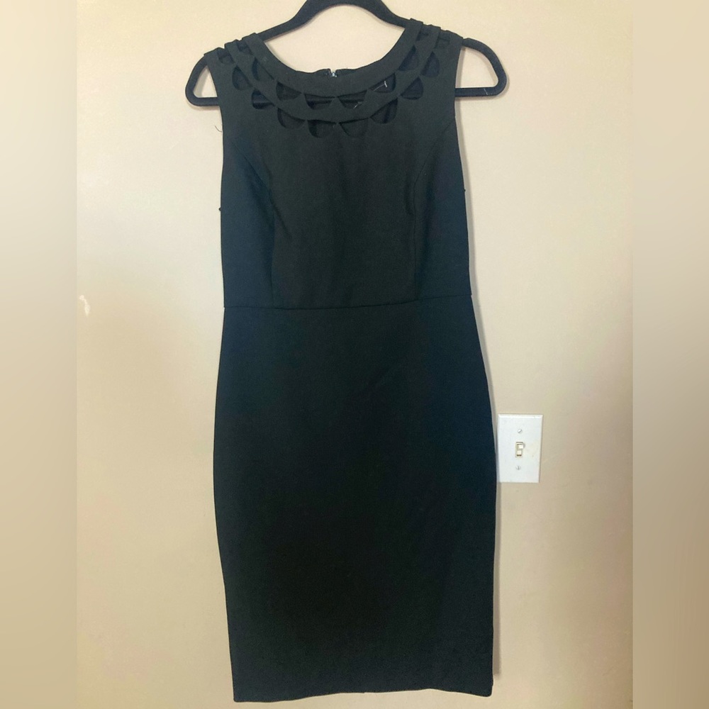 Black midi dress